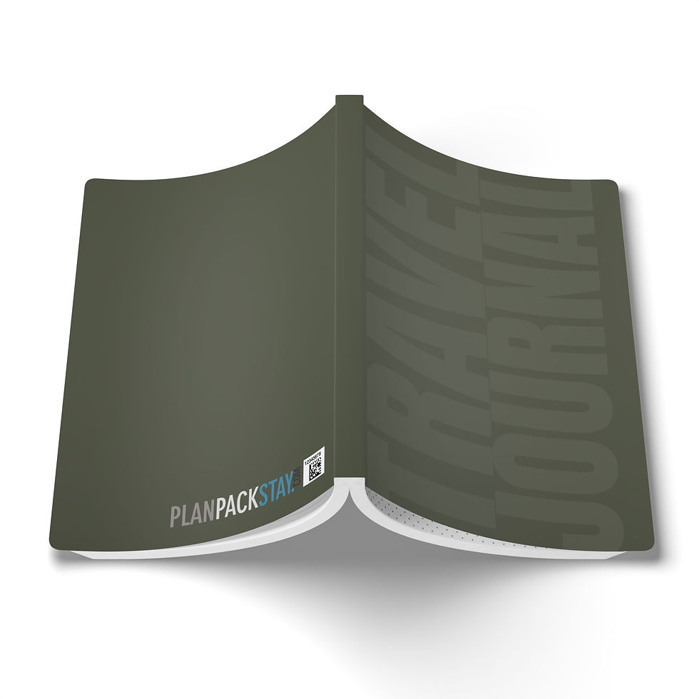 Thumbnail: travel journal in green