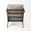 Thumbnail: Frost Grey Fabric Wrapped Honey Wooden Frame Accent Chair
