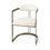 Thumbnail: Curvy Gold and White Upholstered Dining Armchair