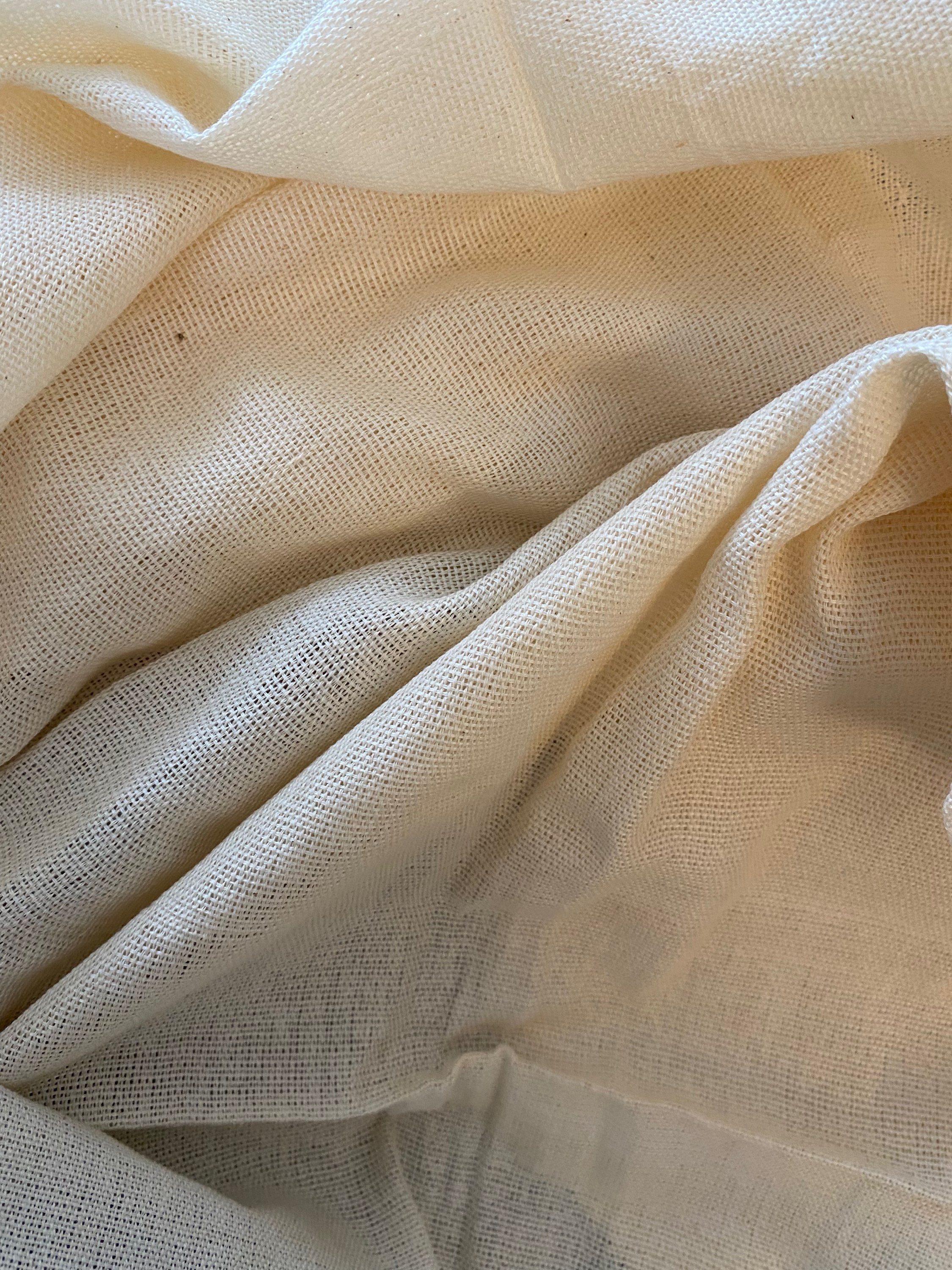 Handwoven natural cotton yardage 120cm wide