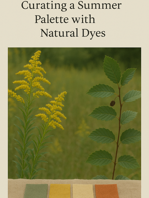 Curating a Summer Palette with Natural Dyes. From Garden to Garment