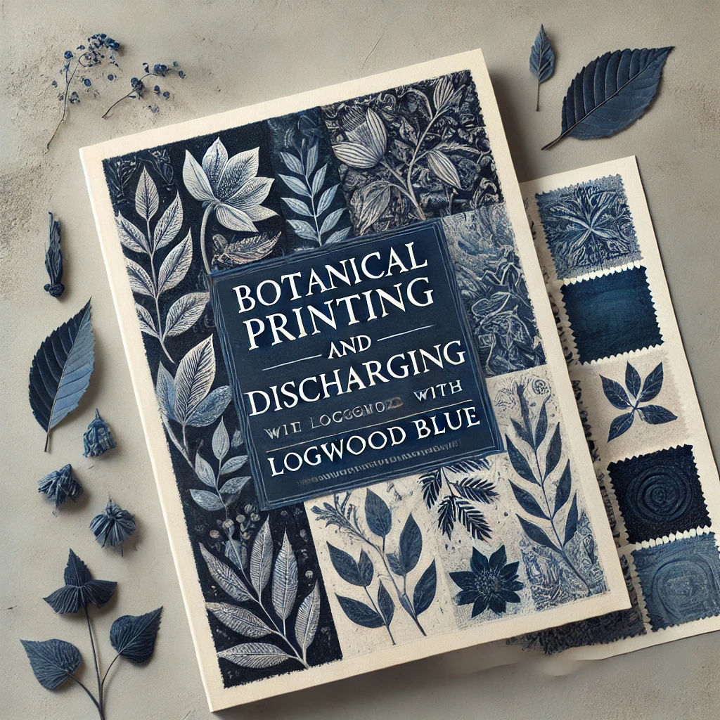 Botanical Printing and Discharging with Logwood Blue