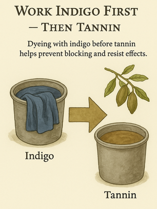 Dyeing without a mordant: using Tannins as your base.