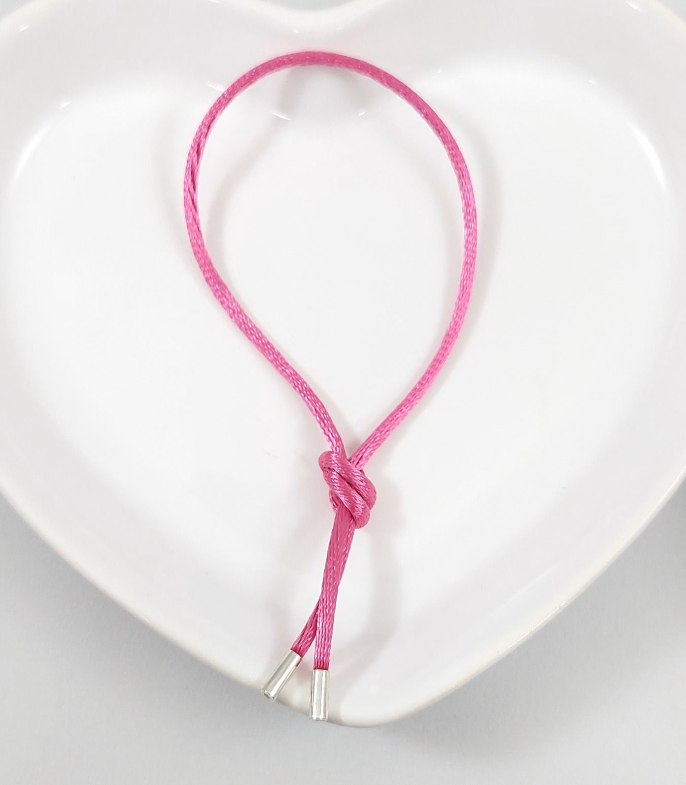 Pulseira de Cetim Rosa - Nó