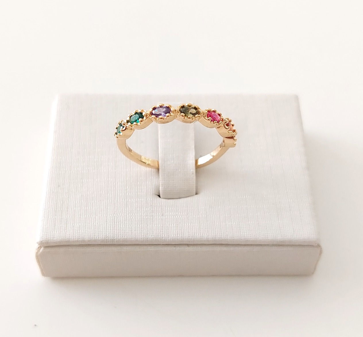 Anel Navete Colorida