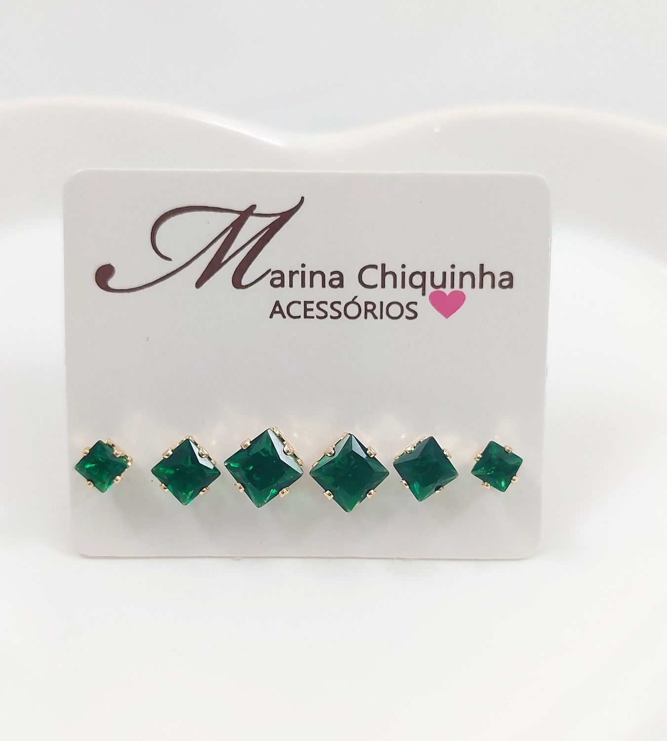 Trio Zircônia Esmeralda