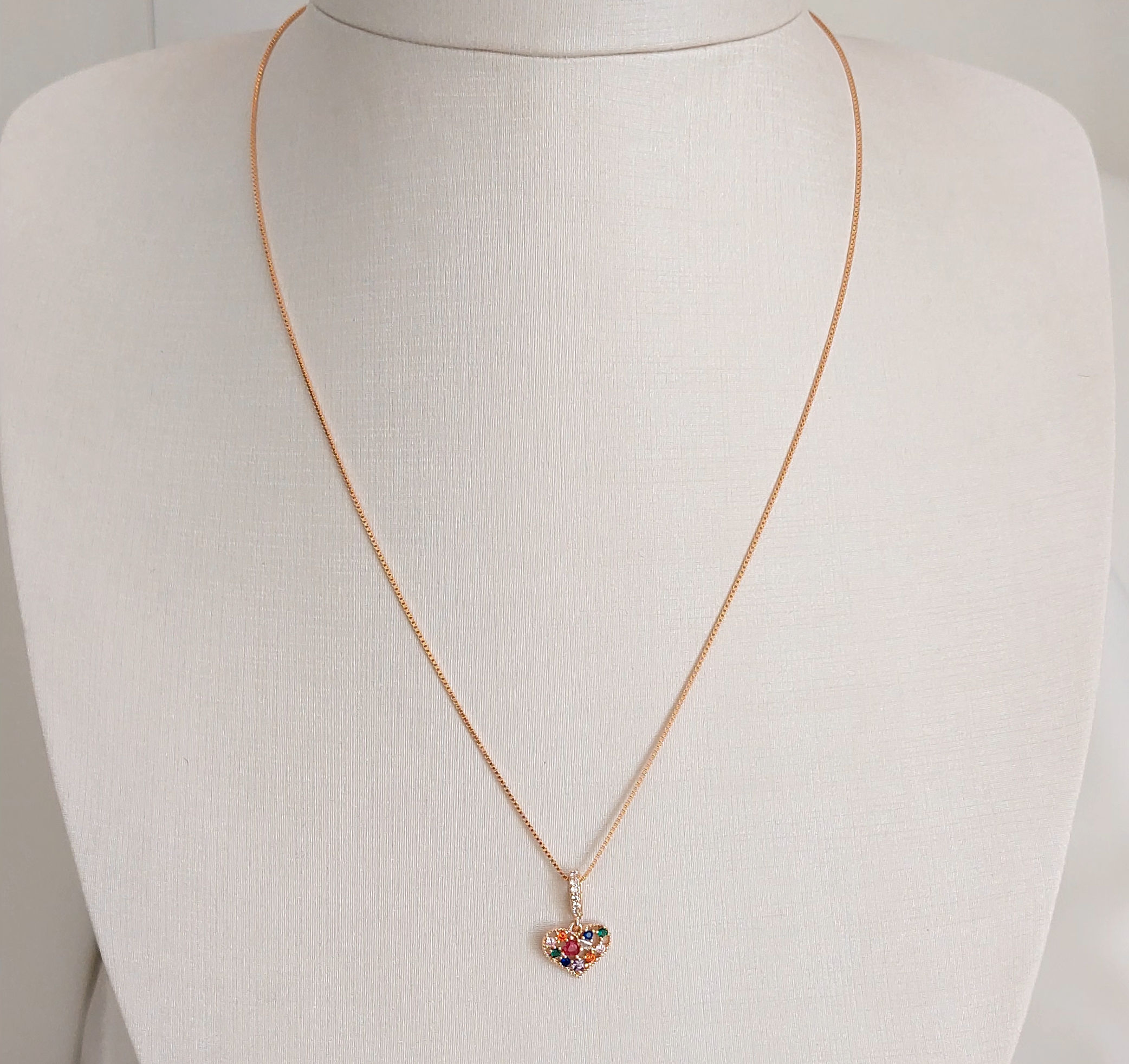 Corrente Coração Colorido