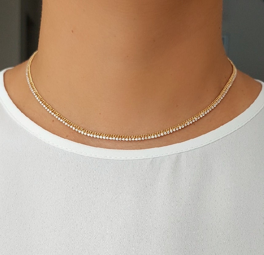 Corrente Zircônia Cristal