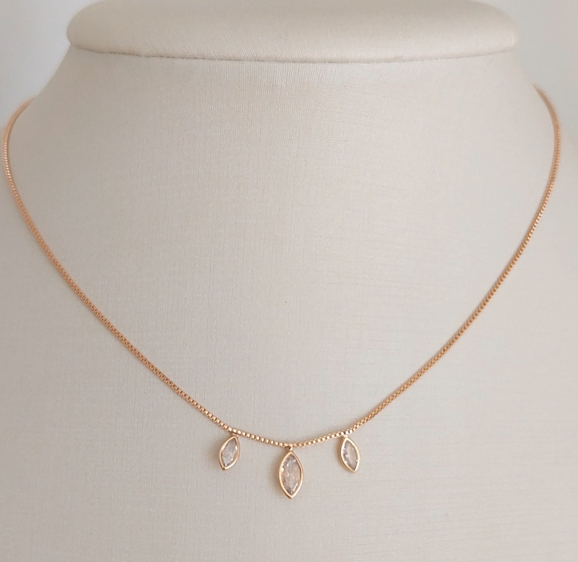 Corrente Navete Cristais