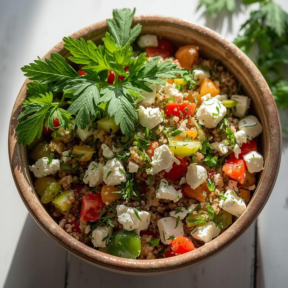 Quinoasalat mit Feta & Gemüse