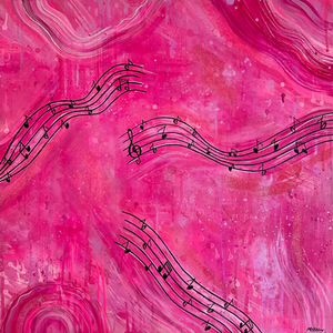 abstract musical notes artwork