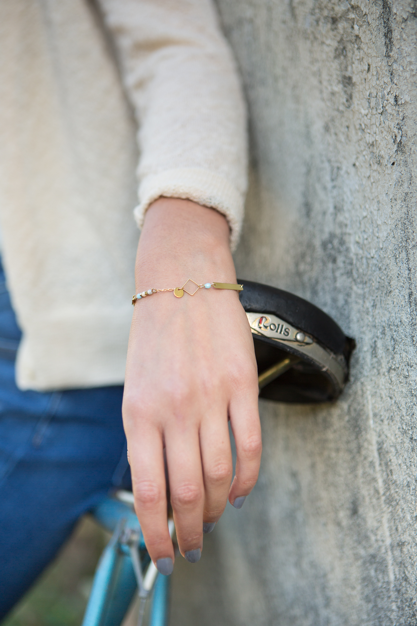 bracelet Silex bleu glacier