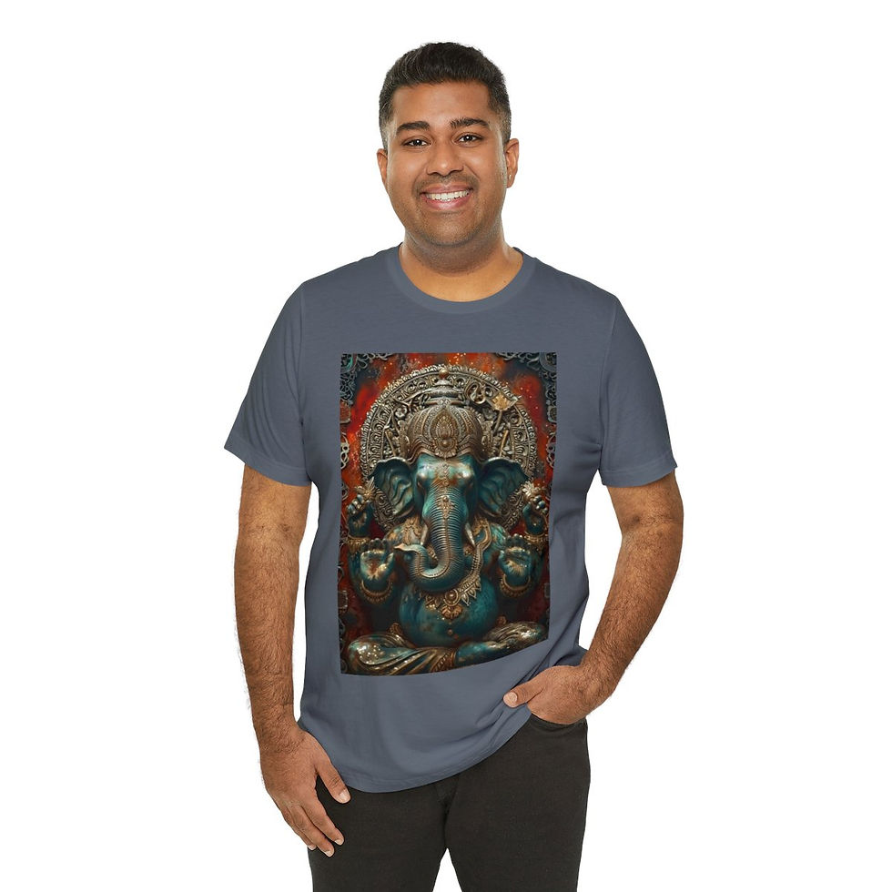 Thumbnail: ZEN ELEPHANT T-SHIRT NAMASTE PEACE ORNATE ORIGINAL DESIGN L XL 2XL 3XL 