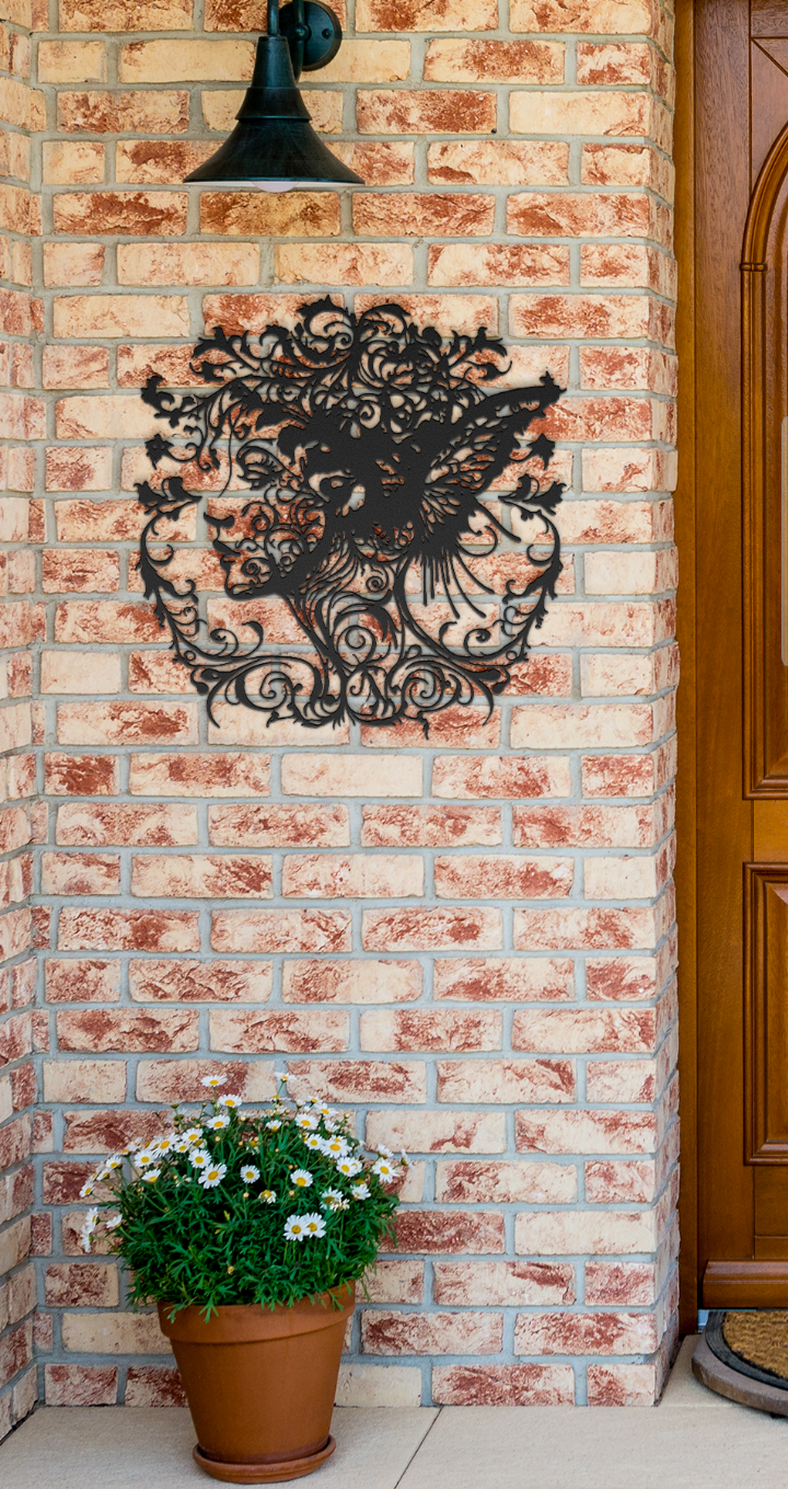 Thumbnail: ZEN METAL DECOR DIECAST METAL GODESS 24 INCH ORNATE  SIGN (24 Inch ) 007