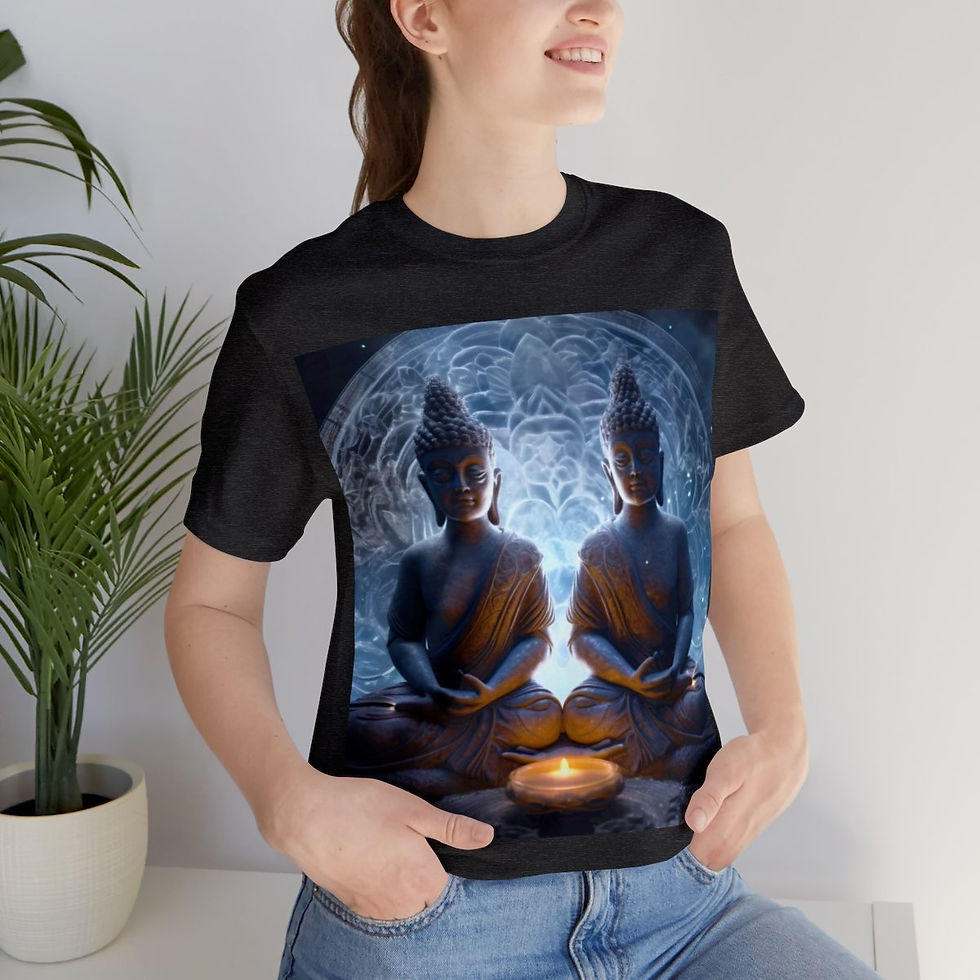 Thumbnail: ZEN BUDDHA T-SHIRT NAMASTE ORNATE WOMENS MENS L XL 2XL 3XL 