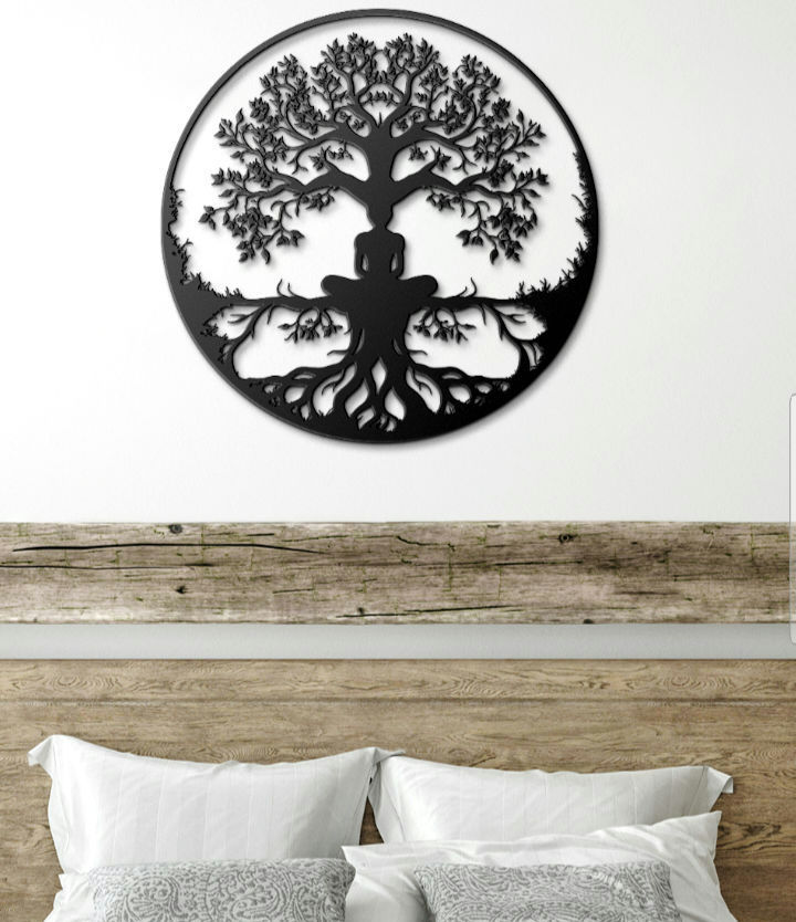 Thumbnail: ZEN METAL DECOR DIECAST ORNATE METAL ASIAN DECORATIVE SIGN 003