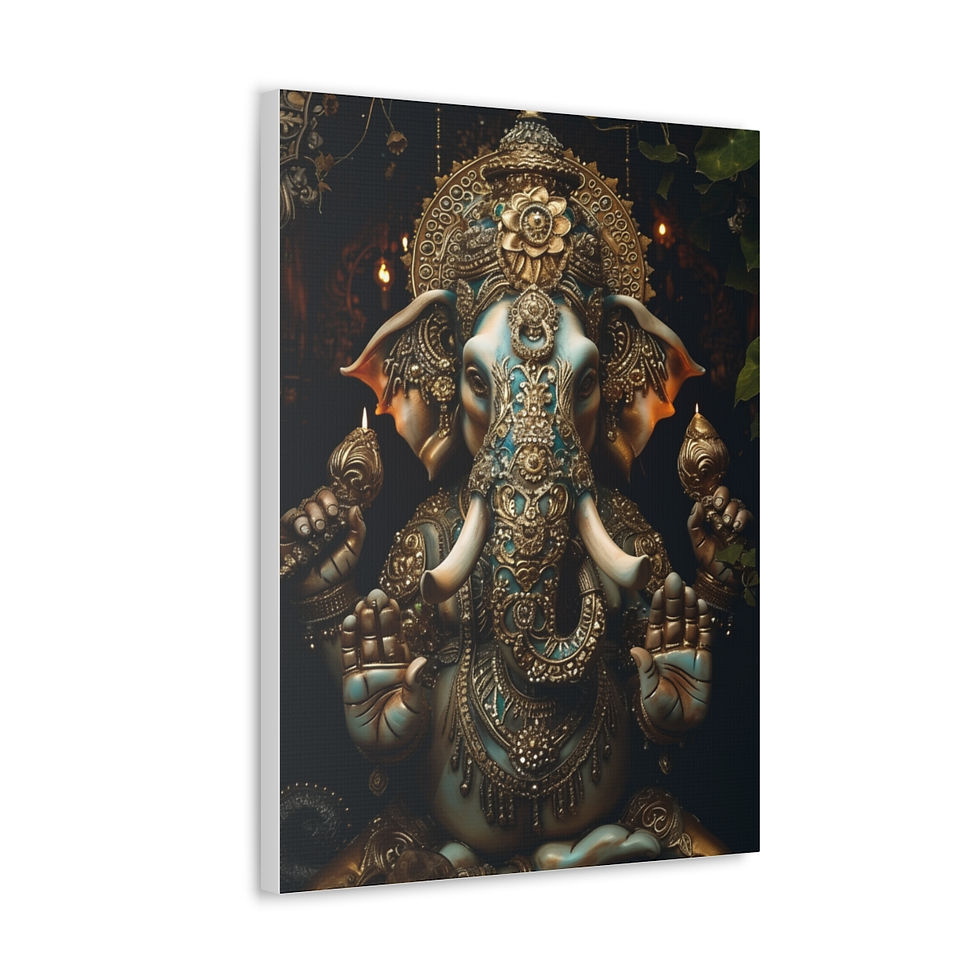 Thumbnail: ZEN ORNATE ELEPHANT CANVAS ART VARIOUS SIZES NEW 2024 