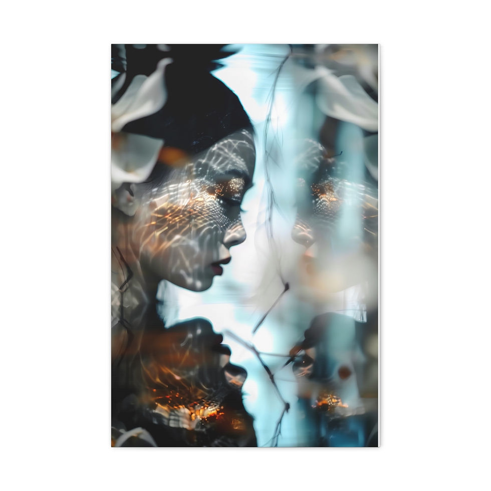 Thumbnail: ZEN CANVAS ART "CONTEMPLATION" VARIOUS SIZES NEW 2024 MODERN HOME DECOR 00544