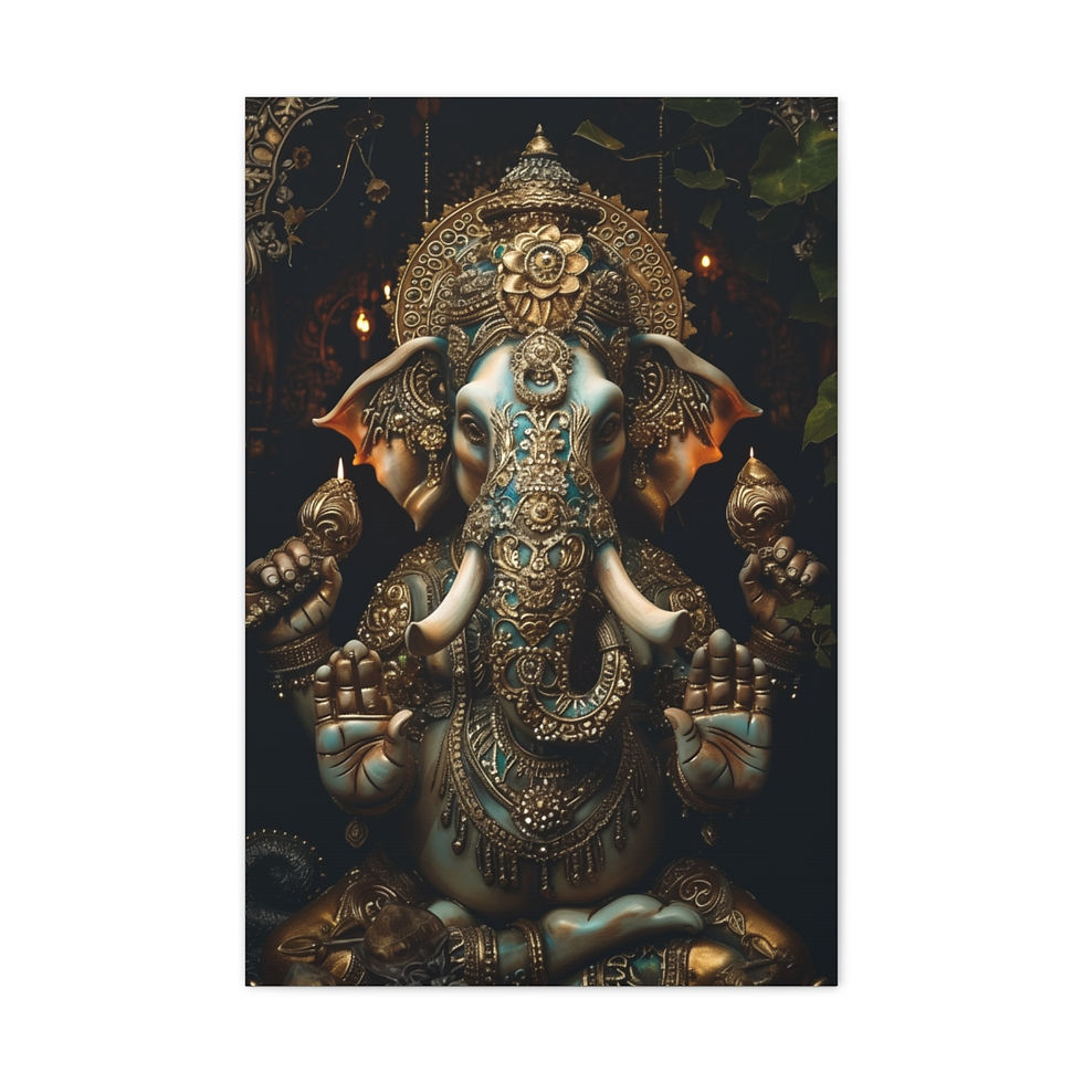 Thumbnail: ZEN ORNATE ELEPHANT CANVAS ART VARIOUS SIZES NEW 2024 