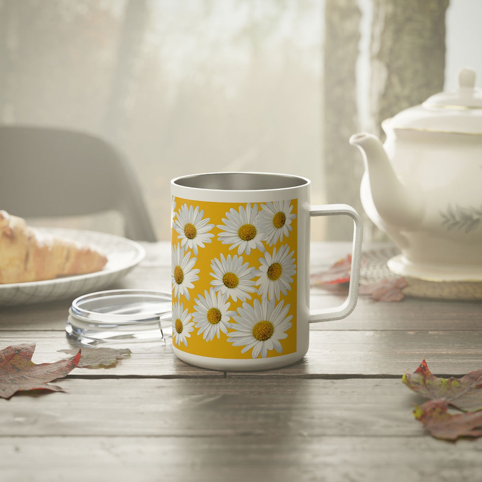Thumbnail: Cheerful Daisy Insulated Coffee Mug | 10oz 