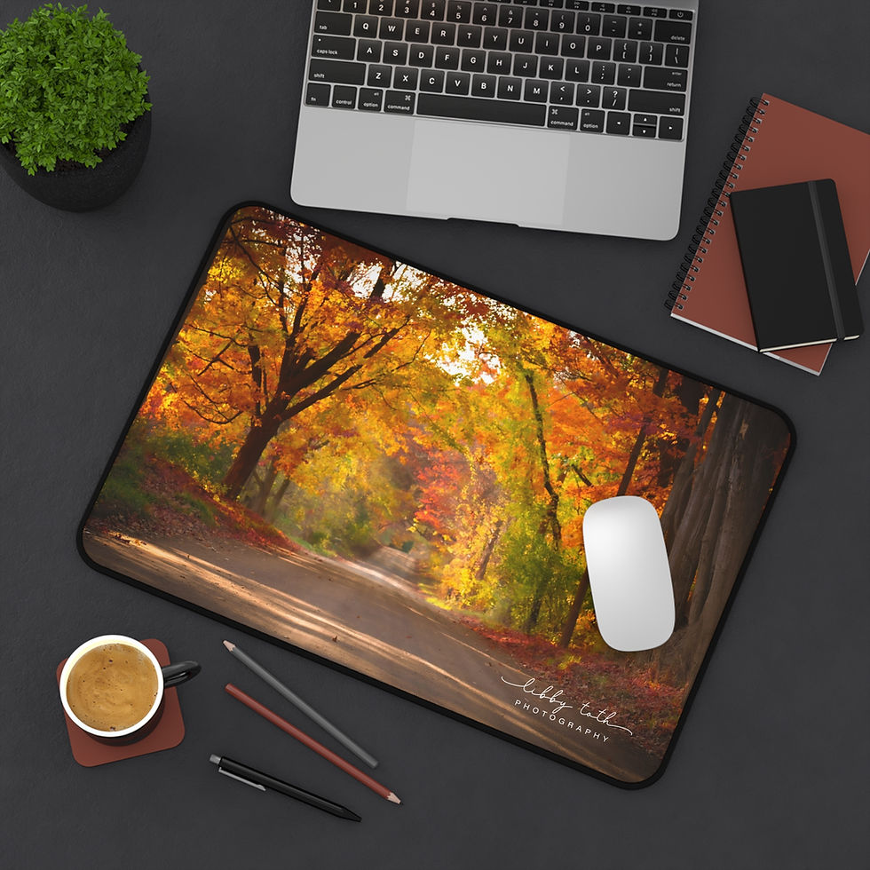 Thumbnail: "A Sunday Drive" Autumn Scenic Desk Mat