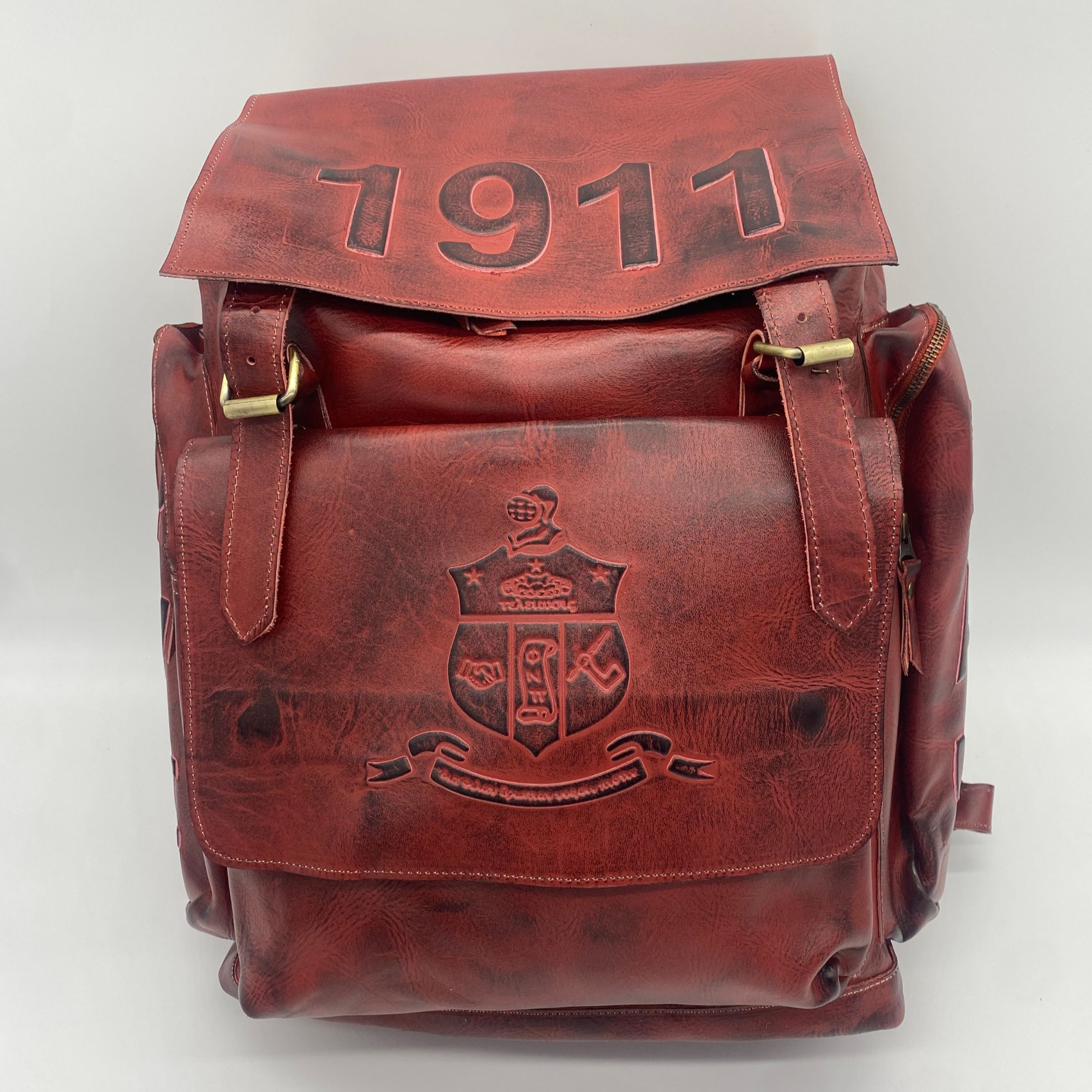 CRIMSON KAPPA LEATHER 1911 BACKPACK