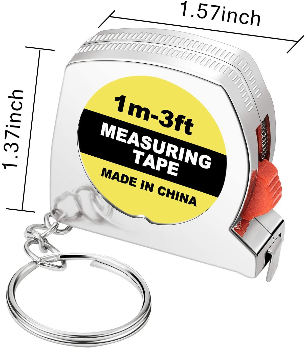 Tape Measure Keychains Functional Mini Retractable Measuring Tape Keychains with