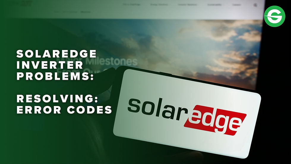 Solar Edge error codes
