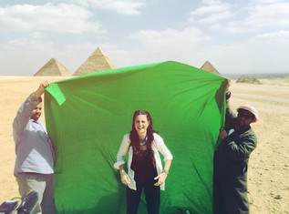 Magisk inspelning i Giza, Egypten.