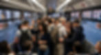 Crowded public transportation in Rome, Italy; a high-risk area for distraction-based pickpocketing.
