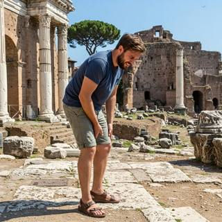 gout attack in traveler to Italy