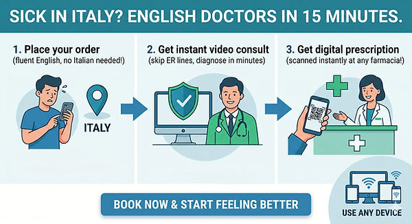 Pyllola English-speaking online doctor in Italy schedule a visit for today