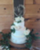 3-tier White Flower Cake