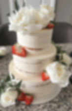 3-tier Strawberry Shortcake Wedding Cake