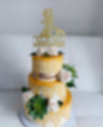 Gold Drip Wedding Cake