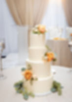 Textured Orange Wedding Cake