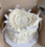 Pearl & Bow Heart Shaped Cake