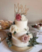 Rose Sweets Table Wedding Cake