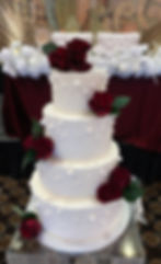 4-tier Pearl & Rose Cake