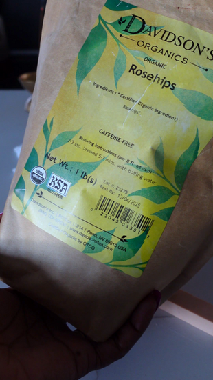 package of rosehip tea 