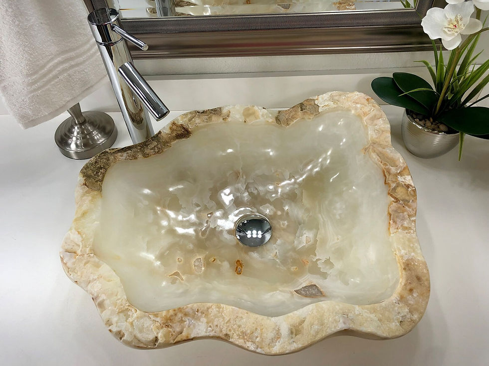 Thumbnail: Onyx Sink Rustic Natural Stone