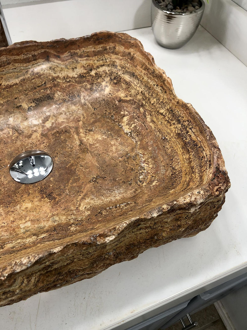 Thumbnail: Travertine Sink Rustic Natural Stone