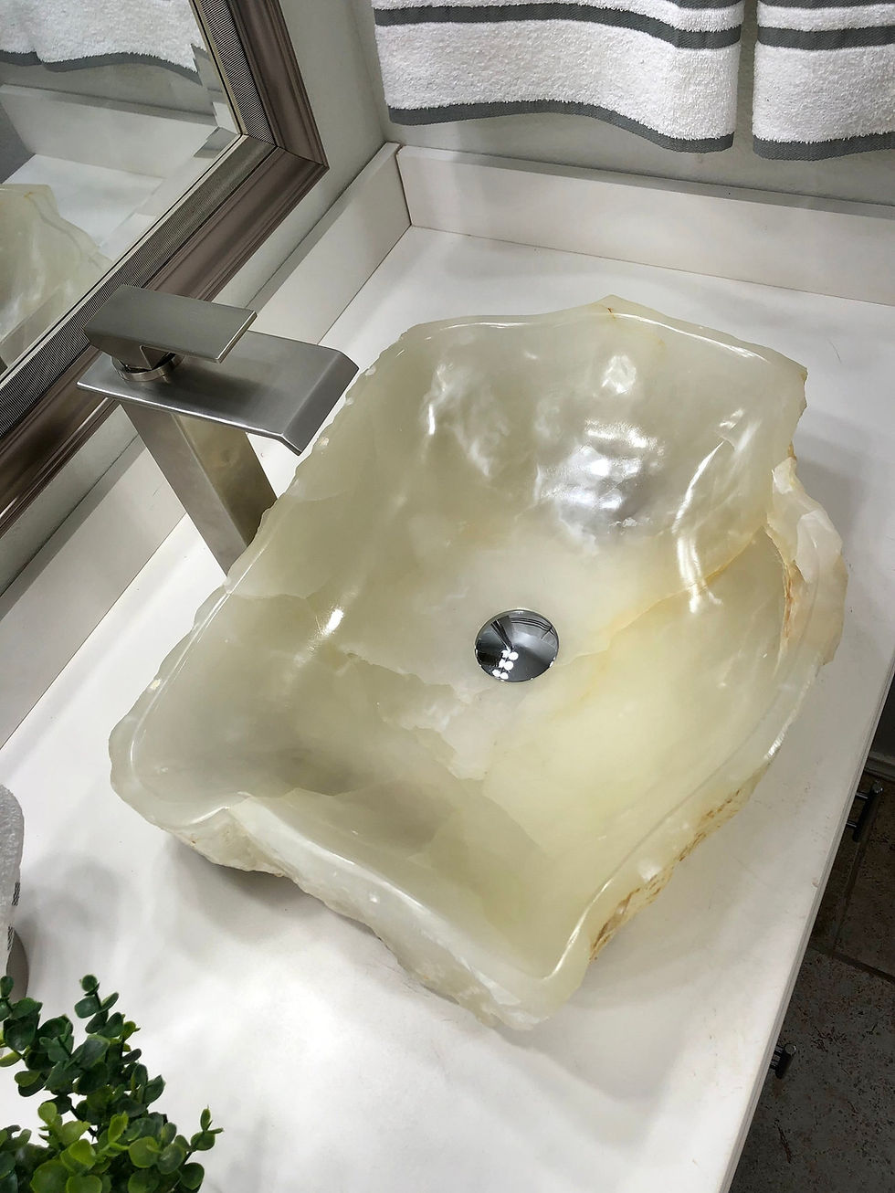 Thumbnail: Onyx Sink Rustic Natural Stone