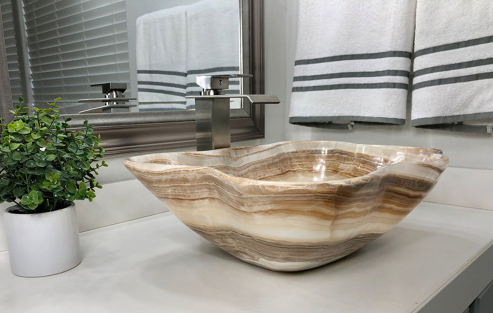Thumbnail: Onyx Sink Semi Rustic Natural Stone