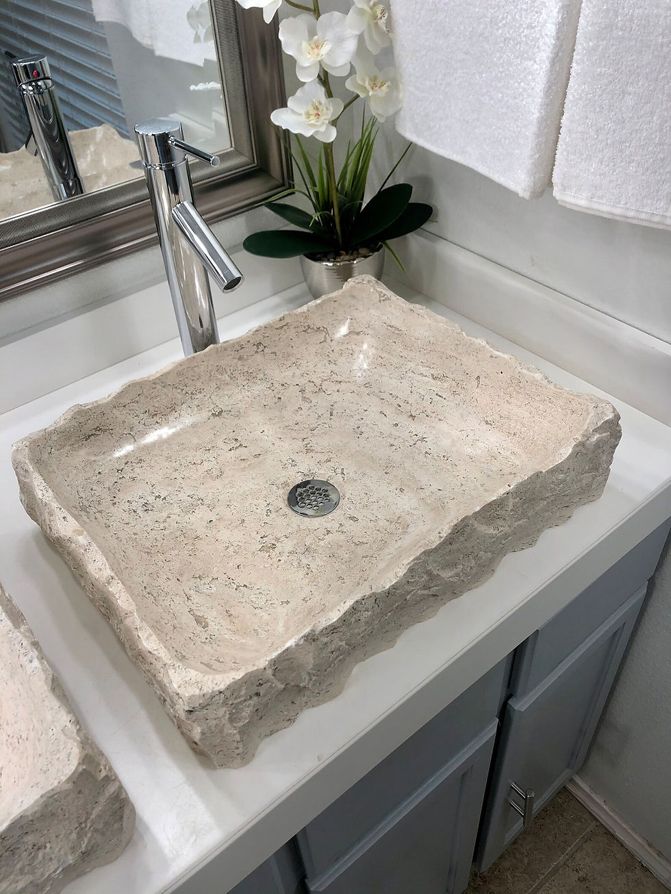 Thumbnail: Travertine Sink Rustic 2 Natural Stone
