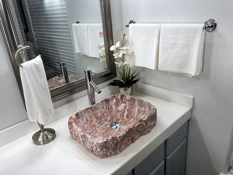 Thumbnail: Mable Sink Rustic Pink Natural Stone