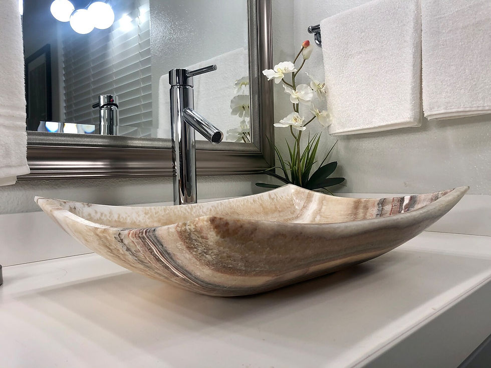 Thumbnail: Onyx Sink Rectangle Natural Stone