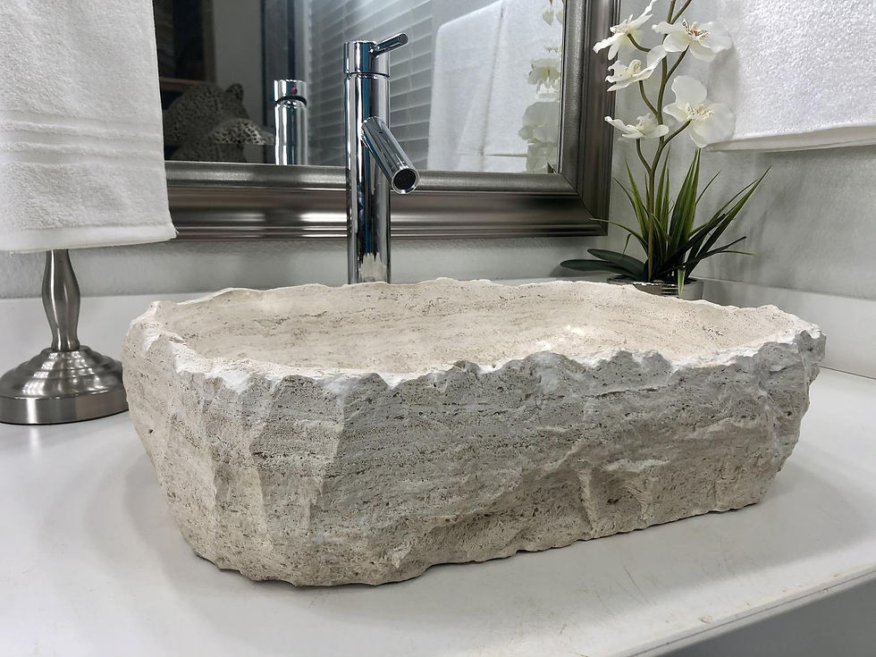 Thumbnail: Travertine Sink Rustic Natural Stone