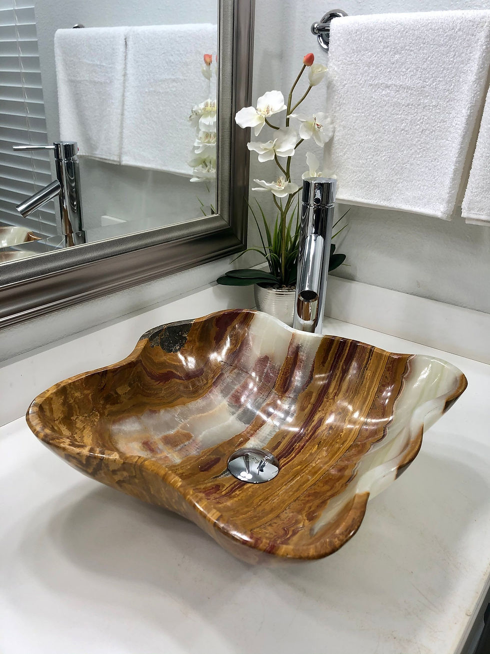 Thumbnail: Onyx Sink Semi Rustic Natural Stone