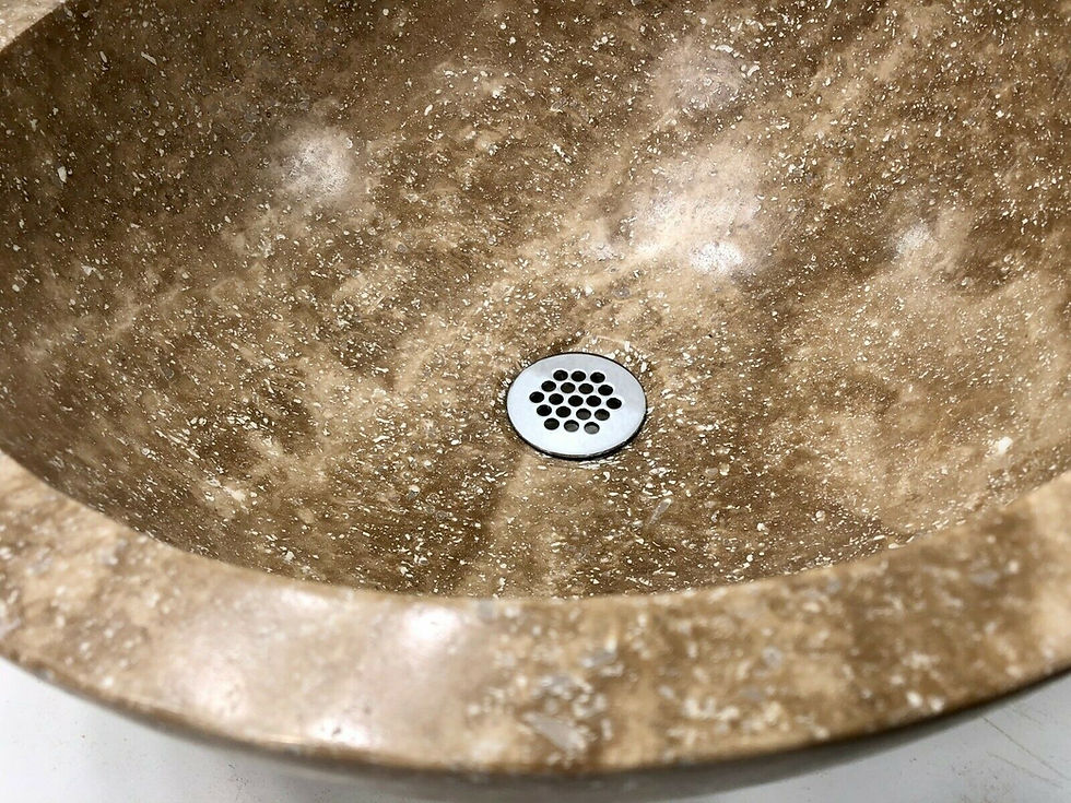 Thumbnail: Travertine Marble Sink Round Natural Stone